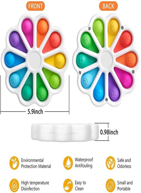 Pop It Fidget Toy Set – Rainbow Push Bubble Fidget Toys