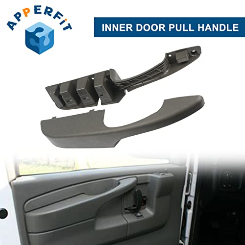 APPERFiT Interior Door Pull Handle (Pair) Compatible with 2003-2018 Chevy Express GMC Savana Van 1500 2500 3500 Left Driver Side & Right Passenger Side - Image 4