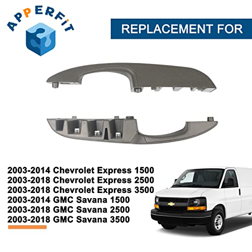 APPERFiT Interior Door Pull Handle (Pair) Compatible with 2003-2018 Chevy Express GMC Savana Van 1500 2500 3500 Left Driver Side & Right Passenger Side - Image 5