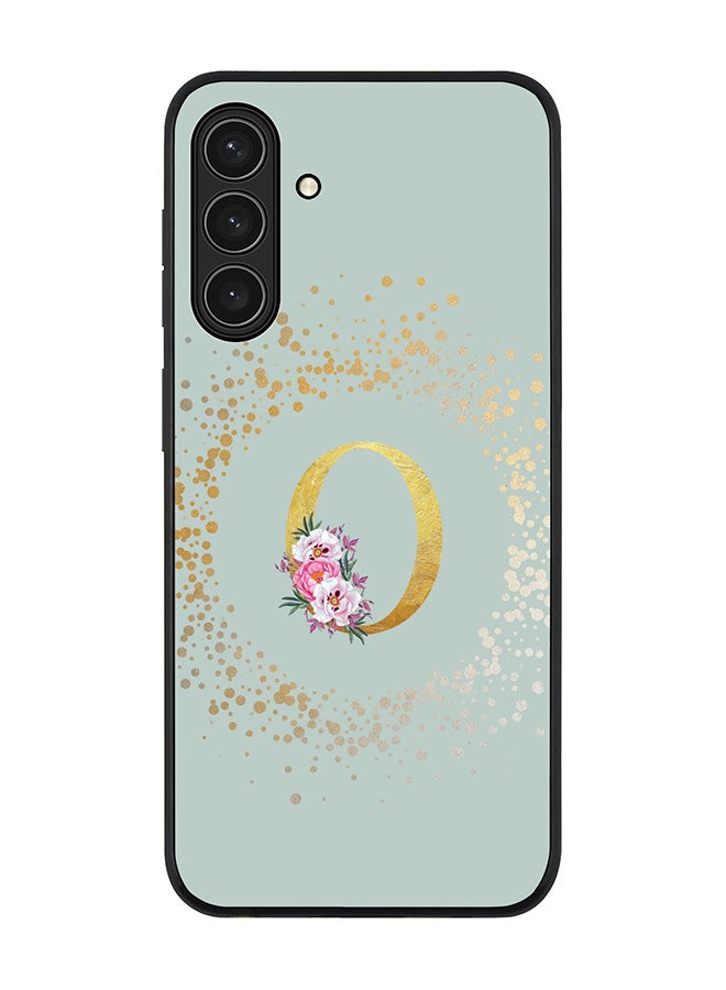 Stylizedd For Samsung Galaxy A17 / A17 4G Case,Slim fit Camera Protection, Shockproof Thin Phone cover  - Custom Monogram Floral - O  (Light Grey )