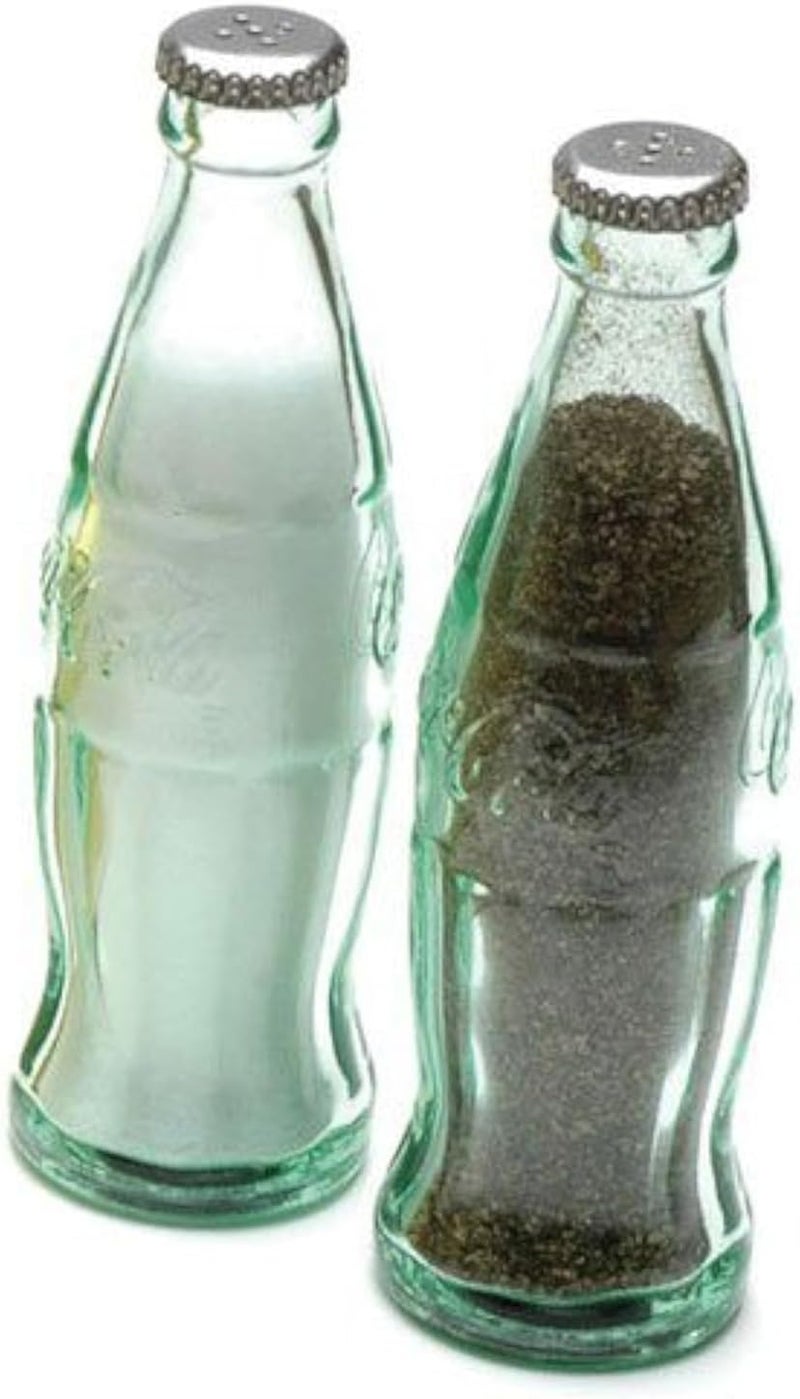 Coca-Cola Mini Glass Salt and Pepper Shakers Set of 2