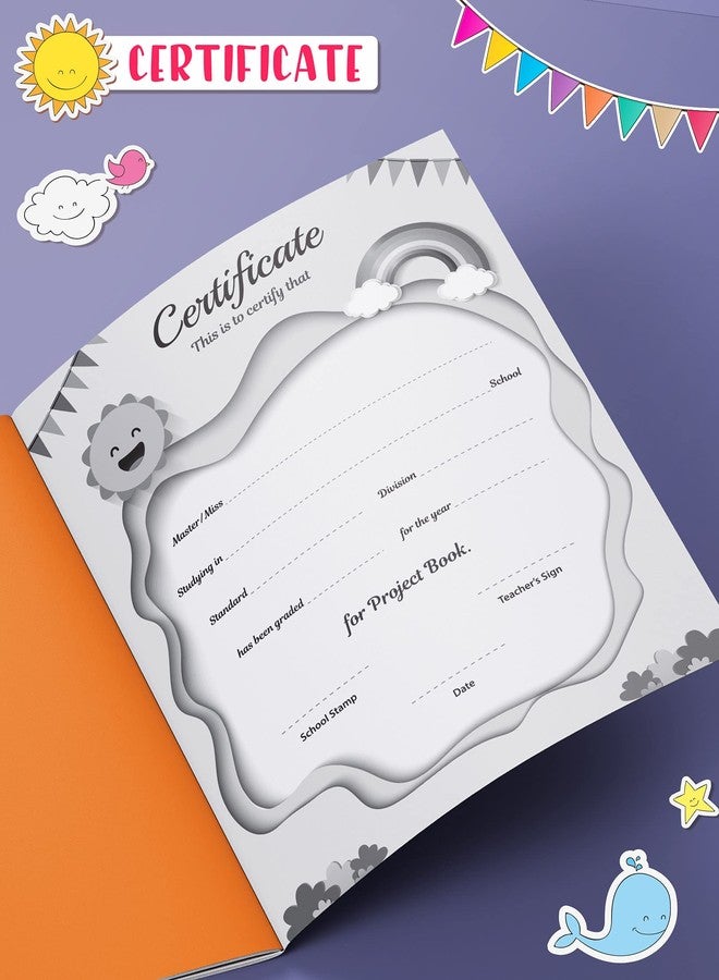 TARGET PUBLICATIONS Single Line Project Sheets with Colourful Pages | 32 Pages A4 Size | 1 Side Ruled & 1 Side Colored Plain Page | Set of 3 Books - Image 5