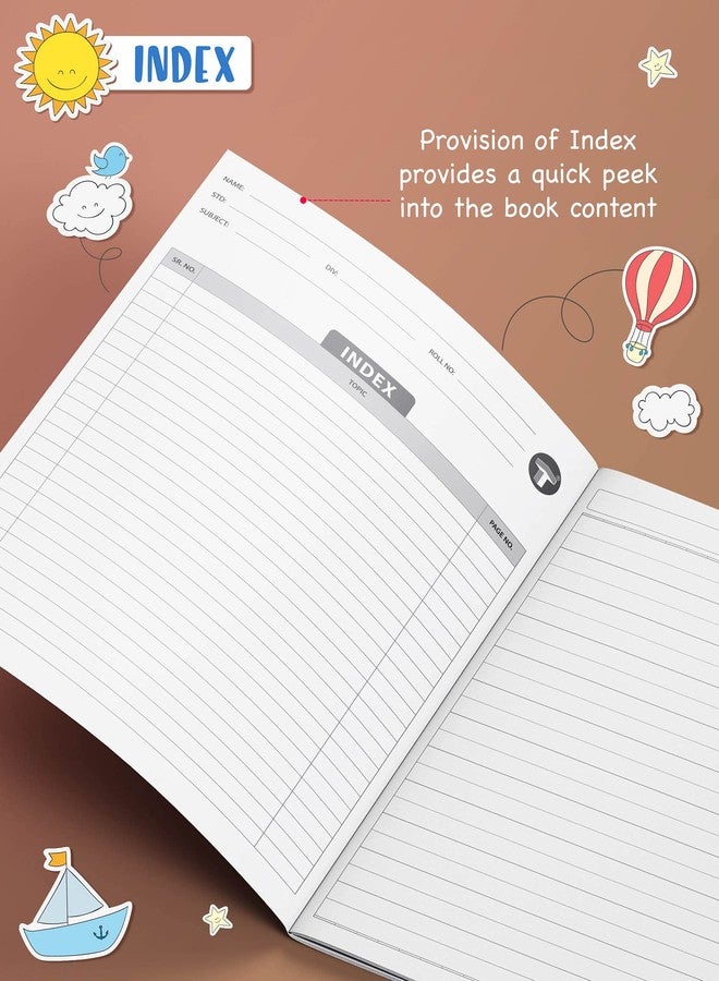 TARGET PUBLICATIONS Single Line Project Sheets with Colourful Pages | 32 Pages A4 Size | 1 Side Ruled & 1 Side Colored Plain Page | Set of 3 Books - Image 4