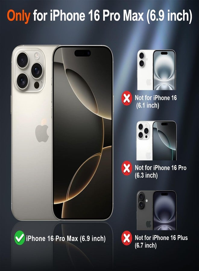 SUPFINE Magnetic for iPhone 16 Pro Max Case (Compatible with MagSafe) (Military Grade Drop Protection) Translucent Matte Shockproof Phone Cover, Black - Image 2