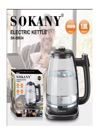 Sokany Glass/Pyrex Kettle/1.8 L/1800 W(sk-09034) - pzsku/Z865DDD0053B25CC42664Z/45/_/1728888843/f9a819a0-d0df-4234-96d9-efd1e1e22fb9