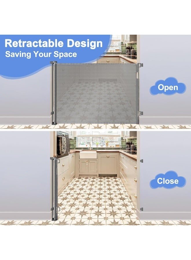 BETERTEK 42" Tall X 75" Wide Retractable Dog Gate - Image 4