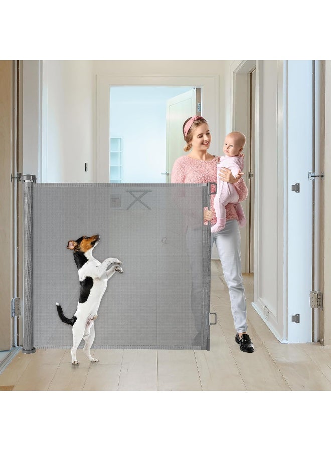 BETERTEK 42" Tall X 75" Wide Retractable Dog Gate - Image 1