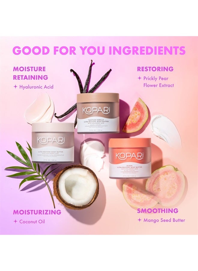 Kopari Ultra Restore Body Butter with Hyaluronic Acid, Vitamin B5 and Coconut Oil for Long-Lasting Hydration | Silky Smooth Moisturizing Body Lotion for Dry Skin | Vegan and Cruelty-Free | 7.7 oz - Image 4