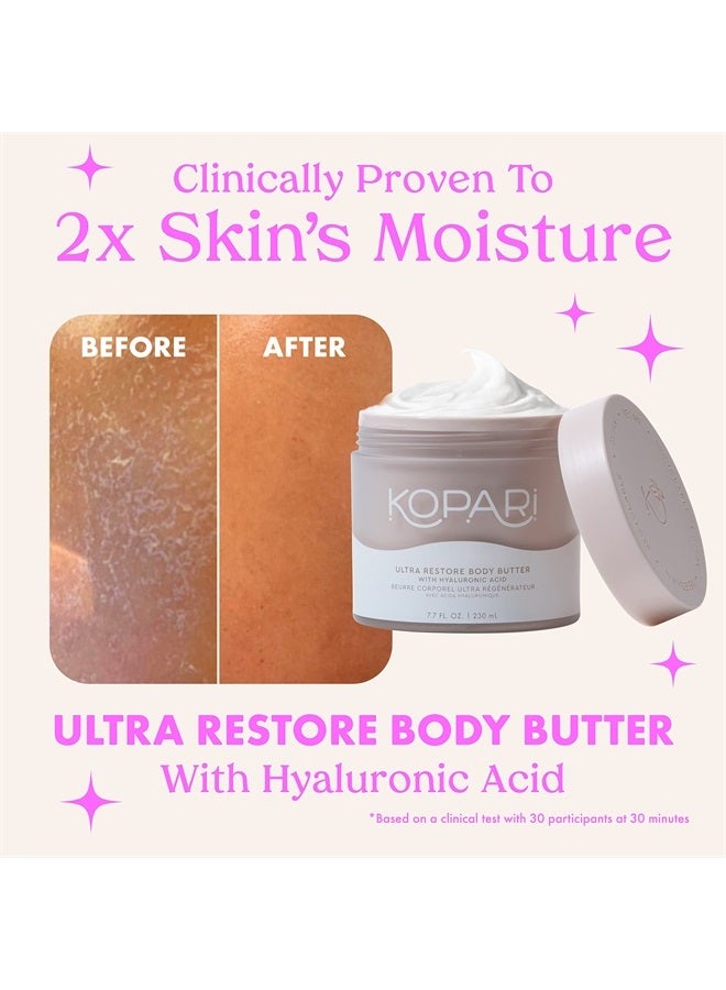 Kopari Ultra Restore Body Butter with Hyaluronic Acid, Vitamin B5 and Coconut Oil for Long-Lasting Hydration | Silky Smooth Moisturizing Body Lotion for Dry Skin | Vegan and Cruelty-Free | 7.7 oz - Image 3