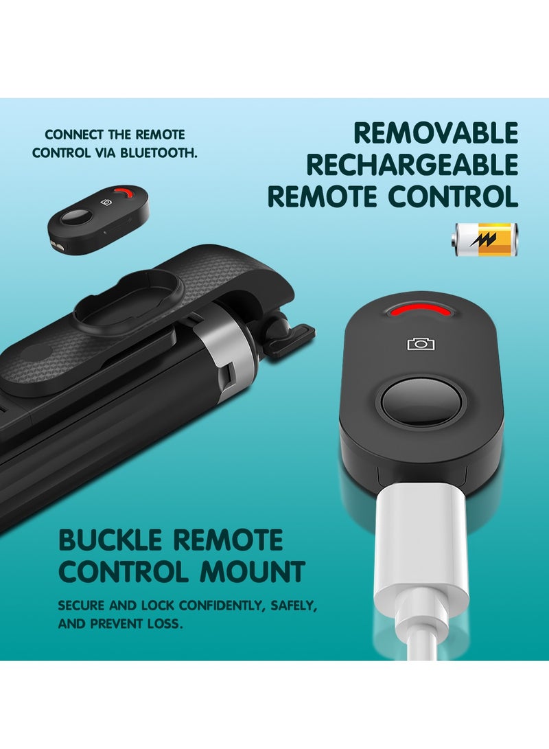 3-in-1 Wireless Selfie Stick with Dual LED Lights and Bluetooth Remote, Versatile and Perfect for Capturing Stunning Photos Anytime - Image 4