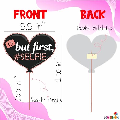 Wobbox Bachelorette Party Decoration Items| Bachelorette Party Photo Booth Props for Wedding Selfie, Bachelorette Bunting Banner, Bachelorette Party Decoration Kit- White - Team Bride (FP1331) - Image 3