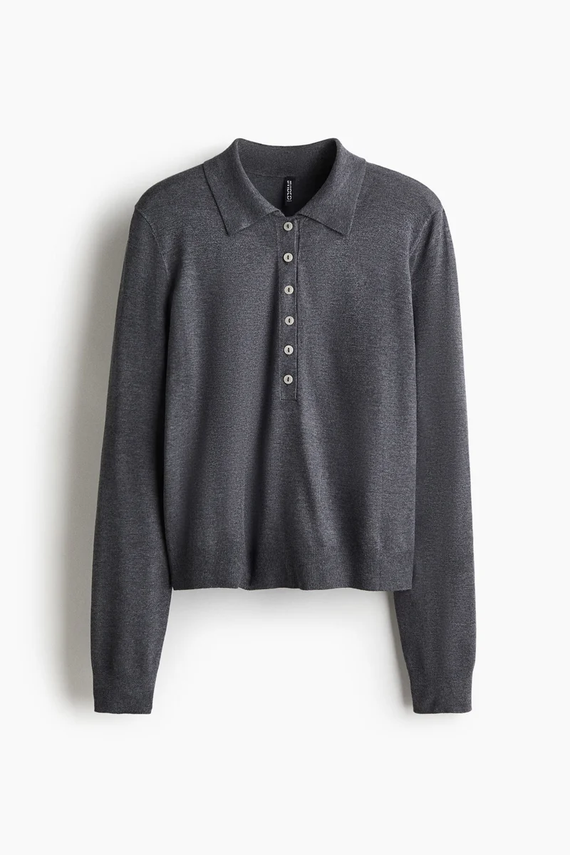 H&M Long-sleeved polo shirt