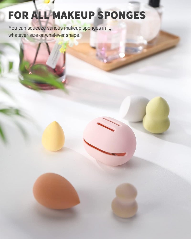 INOVERA Makeup Sponges Holder - Travel Blender Storage Case - Cosmetic face Blenders Container - Sponge Organizer for Women, Girls (Pink (Pack of 1)) - Image 5