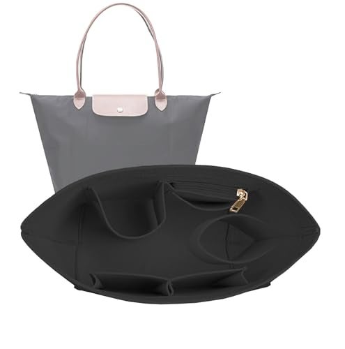 Lckaey Purse Organizer Insert for le pliage large bags for women(Large) Handbags Organizer1012black-L - Image 1