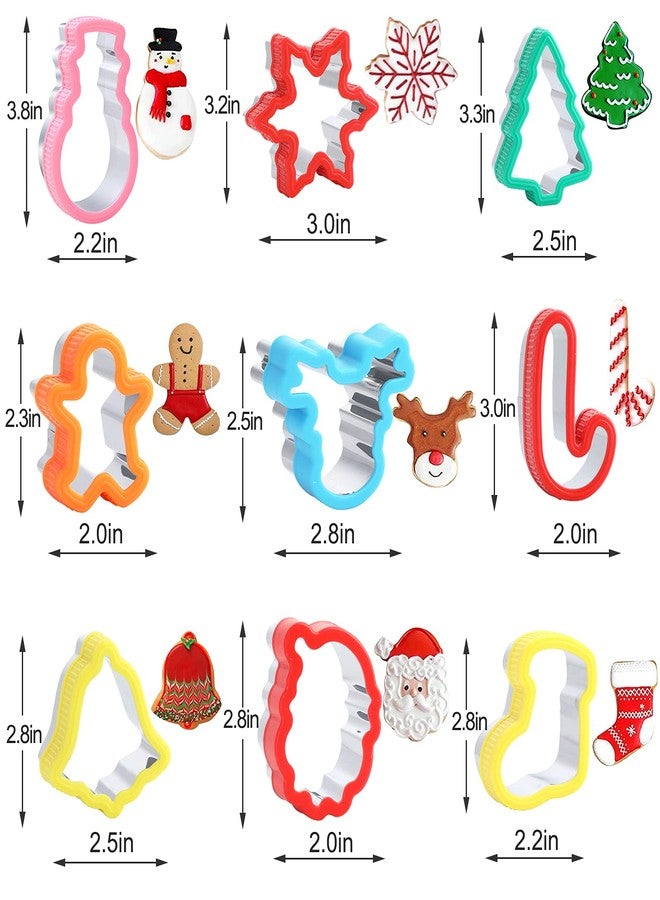 CokiArt Christmas Cookie Cutters Mold Set, 9 Pieces Cookie and Fruit Cutter Molds, DIY Food and Decoration Accessories - Image 2