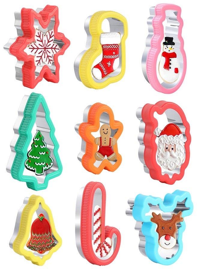 CokiArt Christmas Cookie Cutters Mold Set, 9 Pieces Cookie and Fruit Cutter Molds, DIY Food and Decoration Accessories - Image 1