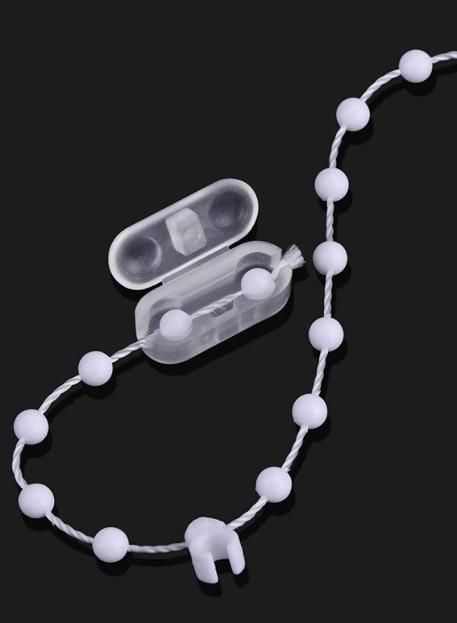 موصلات سلسلة، 20 قطعة من موصلات سلسلة الخرز البلاستيكية لستائر الأسطوانة العمودية، مشابك موصلات سلكية كروية للستائر العمودية - Image 1