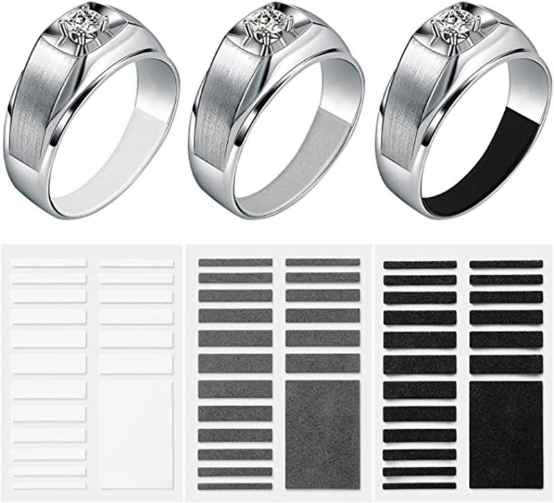 Luckam Invisible Ring Size Adjuster 3 Sheets for Loose Rings, Ring Sizer for Fixing Wide Rings, Jewelry Ring Guard Ring Smaller Spacer Loose Ring Tightener Ring Multi-Size Ring Sizer - Image 1