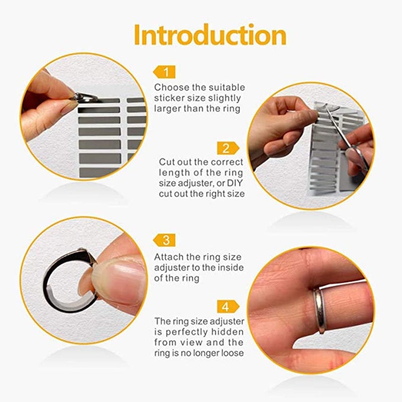 Luckam Invisible Ring Size Adjuster 3 Sheets for Loose Rings, Ring Sizer for Fixing Wide Rings, Jewelry Ring Guard Ring Smaller Spacer Loose Ring Tightener Ring Multi-Size Ring Sizer - Image 5