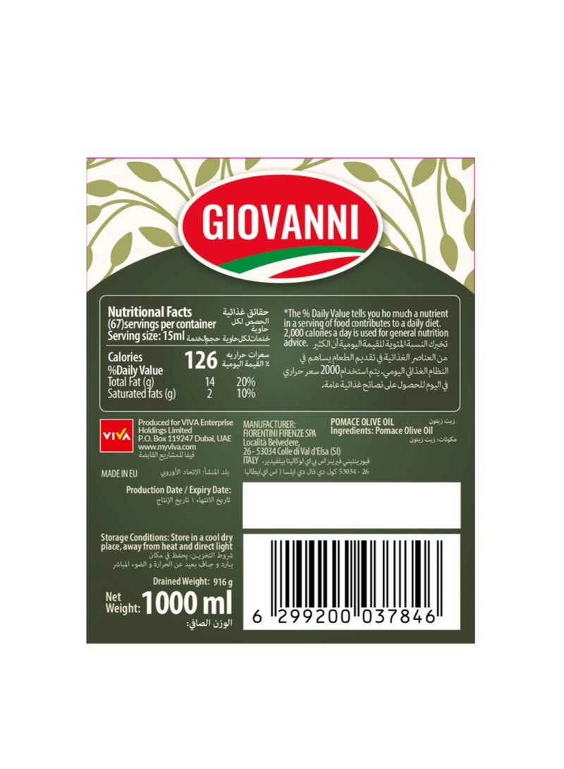 Giovanni Pomace Olive Oil 1L - Image 2