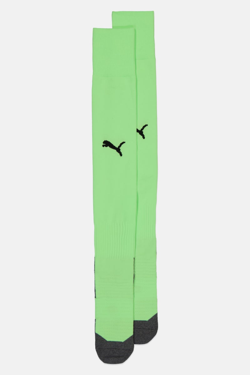 PUMA Men 1 Pair Brand Logo Knee-High Socks, Lime Green - Image 1