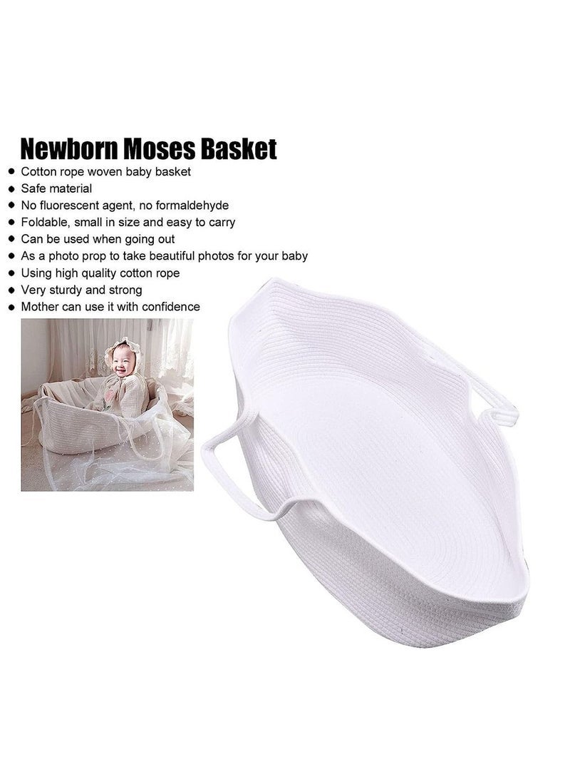 DOOKOO Baby Sleeping Basket, Multifunctional Easy Use Baby Sleeping Bed for Outdoors for Home, Portable Outing Woven Basket for Baby Boys and Girls  - Image 3