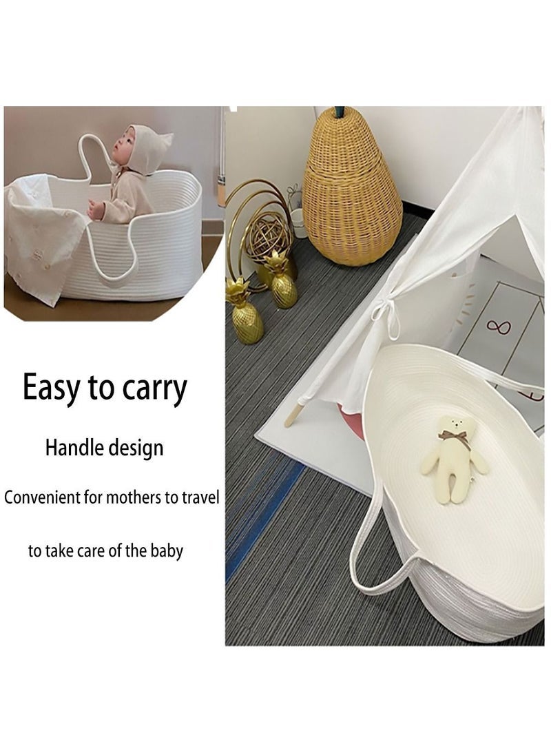 DOOKOO Baby Sleeping Basket, Multifunctional Easy Use Baby Sleeping Bed for Outdoors for Home, Portable Outing Woven Basket for Baby Boys and Girls  - Image 4