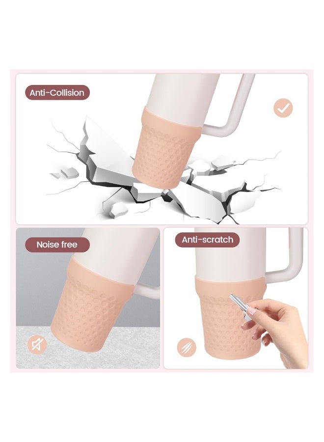 Silicone Boot for Stanley Cup 40oz Quencher, Anti-Slip Bottle Bottom Sleeve Cover, Fit with Stanley H2.0 and Quencher Adventure Tumbler Accessories (40 oz, Rose Quartz)  - Image 5
