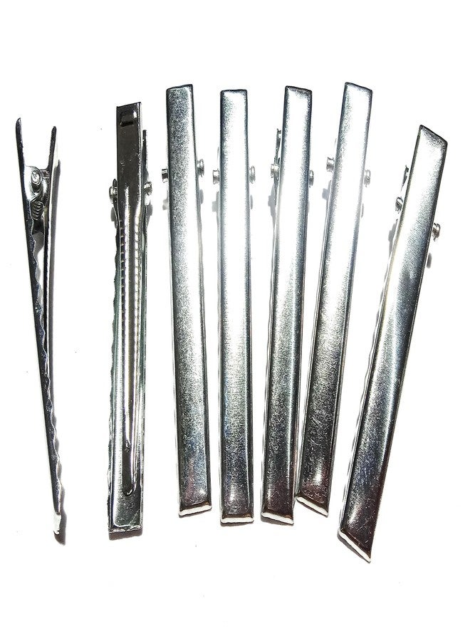 Flat Metal Single Prong Alligator DIY Barrette Bow Hair Clips Color Metal Hair Clips klip Pins Single Prong Metal Alligator For Making Styling Cute Hair Bows (4 cm 100 pcs)