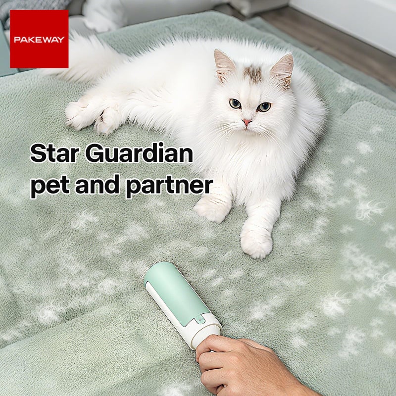 PAKEWAY 2 Pack Pet Hair Remover for Couch & Carpet, Reusable Lint Roller with Self-Cleaning Base, Dog & Cat Fur Remover, Portable Hair Removal Tool - Image 2