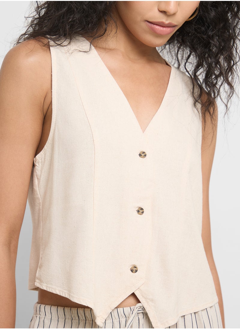 VERO MODA Button Detail Waistcoat  - Image 3
