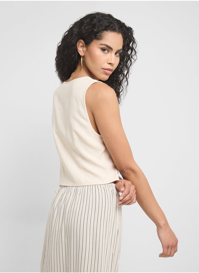 VERO MODA Button Detail Waistcoat  - Image 2