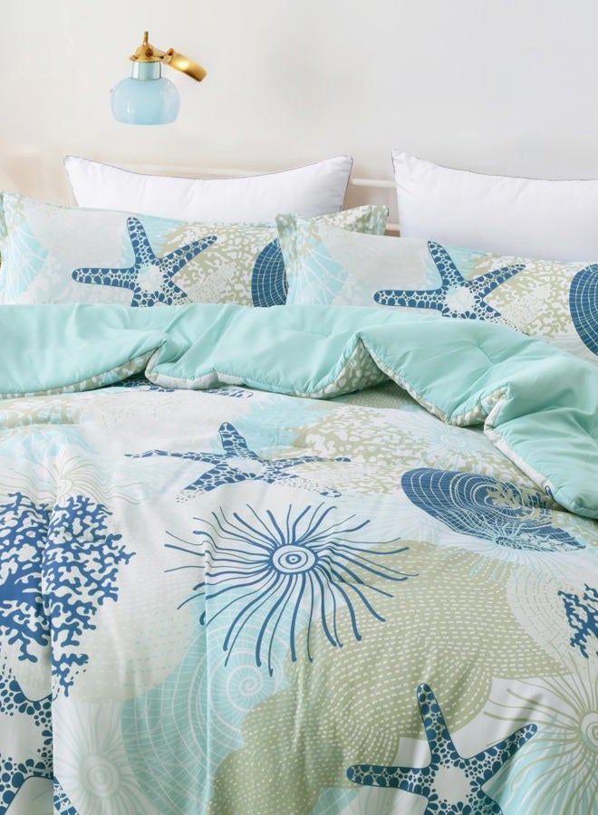 Tritard Comforter Bedding Set King Size with Pillow Shams for All Season, C6 - Image 3