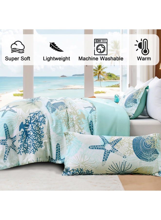 Tritard Comforter Bedding Set King Size with Pillow Shams for All Season, C6 - Image 5