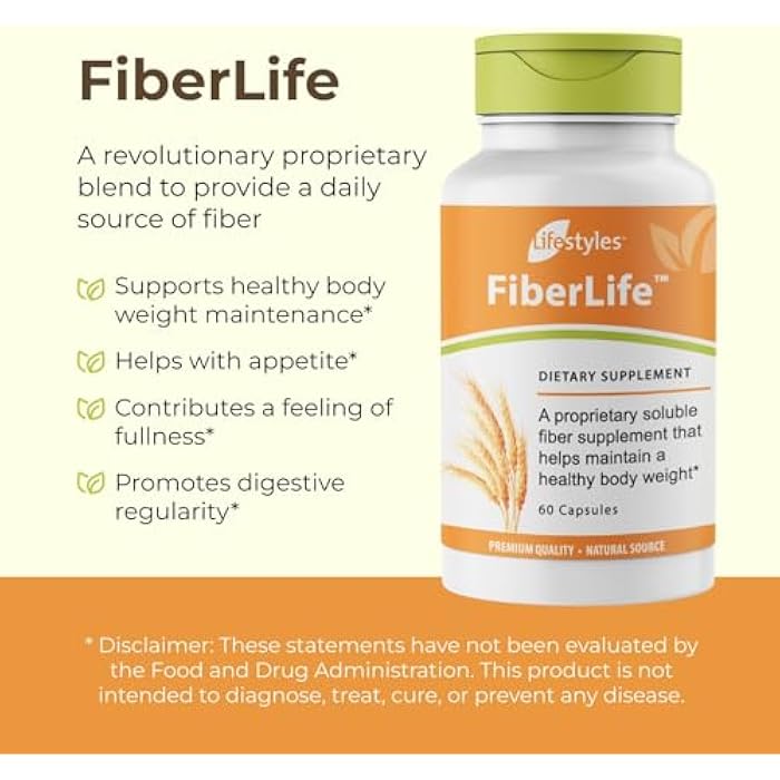 Intra Lifestyles FiberLife Supplement – Soluble Fiber for Digestive Health & Cholesterol Support with Konjac, Guar Gum, Xanthan Gum, and Cinnamon – Made in Canada – 60 Capsules (60 Capsules (Pack of 1)) - Image 2