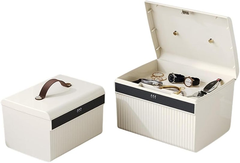 Large Lockable Storage Trunk Portable Safe Box with Code Lock for Jewelry and Valuables - Image 3
