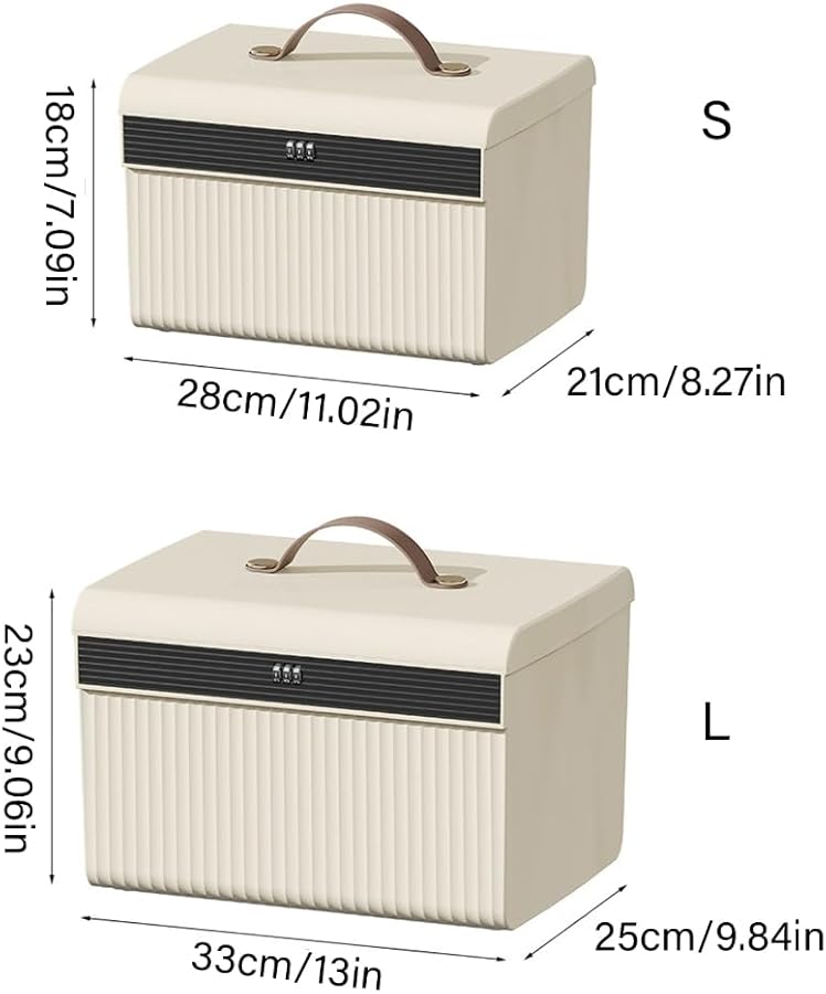 Large Lockable Storage Trunk Portable Safe Box with Code Lock for Jewelry and Valuables - Image 4