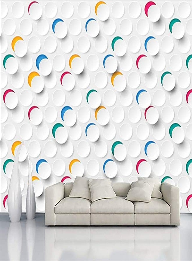 WALL DECOR Floral Decor White Bubbles Pattern Wallpaper Living Room, Bedroom, Hall, Kids Room, Play Room(Self Adhesive Vinyl, Waterproof Model DW061) (16 X 90 INCH) - Image 3