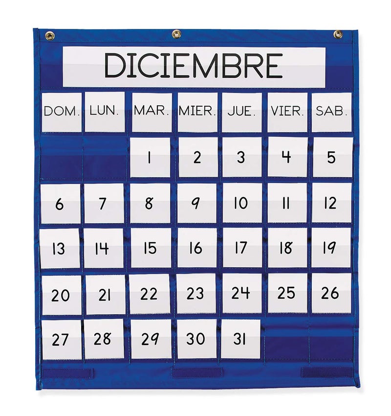 Pacon Pocket Chart, Monthly Calendar, Blue, 25" x 28", 1 Chart - Image 4