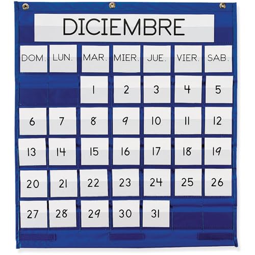 Pacon Pocket Chart, Monthly Calendar, Blue, 25" x 28", 1 Chart - Image 5