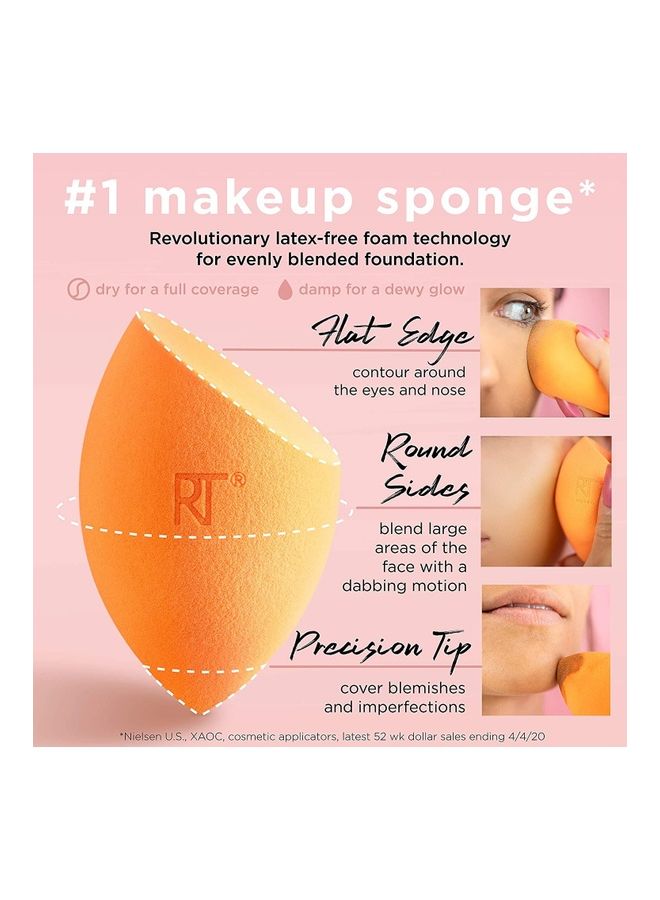 REAL TECHNIQUES 4 Miracle Complexion Sponges Orange - Image 3