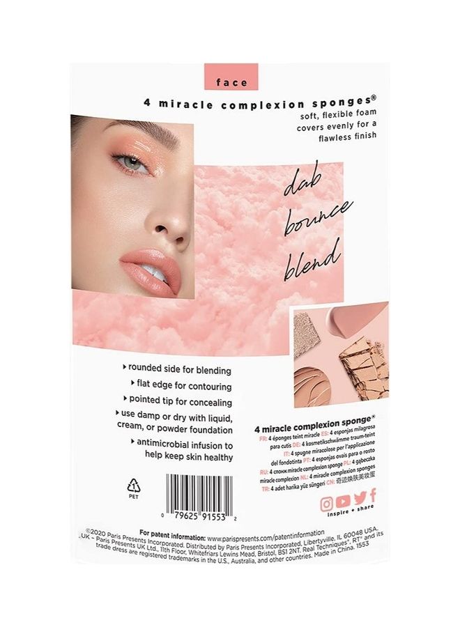 REAL TECHNIQUES 4 Miracle Complexion Sponges Orange - Image 5