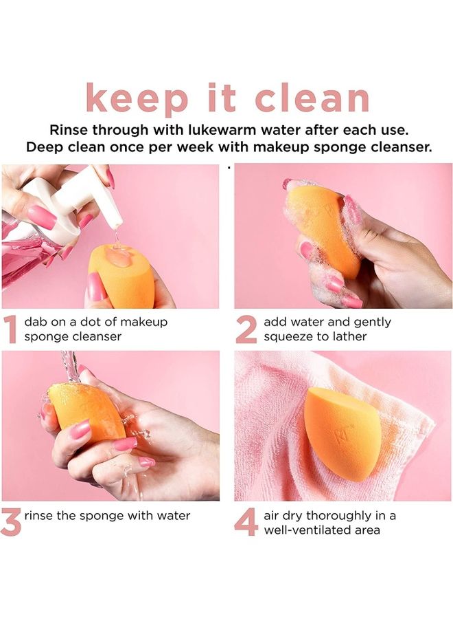 REAL TECHNIQUES 4 Miracle Complexion Sponges Orange - Image 4