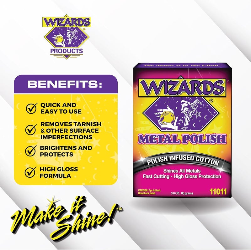 WIZARDS – Metal Polish Cloth - Automotive Detailing (1 Cloth) Transit damage prevent build - Image 2