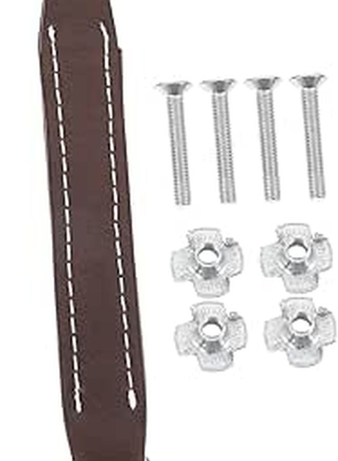 Coffee Leather Pull Handle Outdoor Speaker Subwoofer Mounting Screws Indoor and Outdoor - Image 1