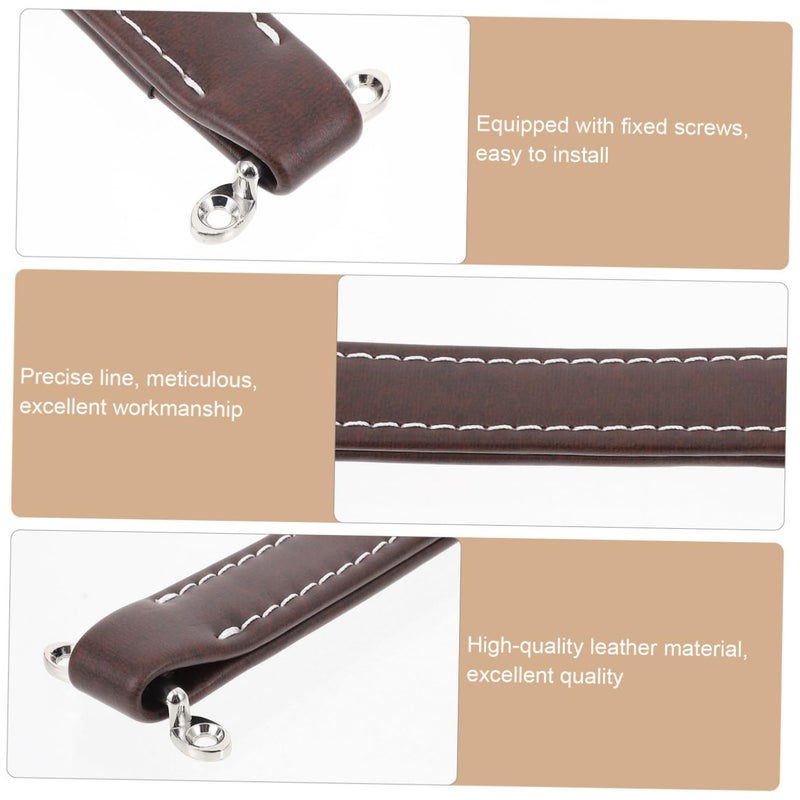 Coffee Leather Pull Handle Outdoor Speaker Subwoofer Mounting Screws Indoor and Outdoor - Image 4