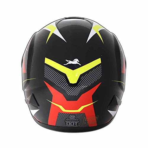 TVS XPOD Primus Helmet for Men-Dual Visor, ISI DOT Certified, EPS Impact Absorption-Premium Bike Helmet for Safety & Comfort (Red-XL) - Image 4