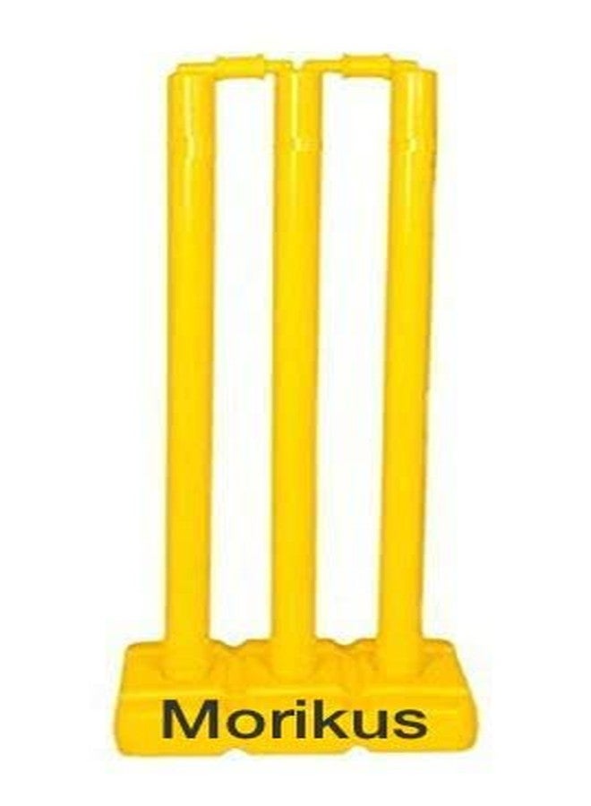 MORIKUS Cricket Plastic Stump Set || 2 Bails || 1 Wicket Set (Color May Vary) - Image 3