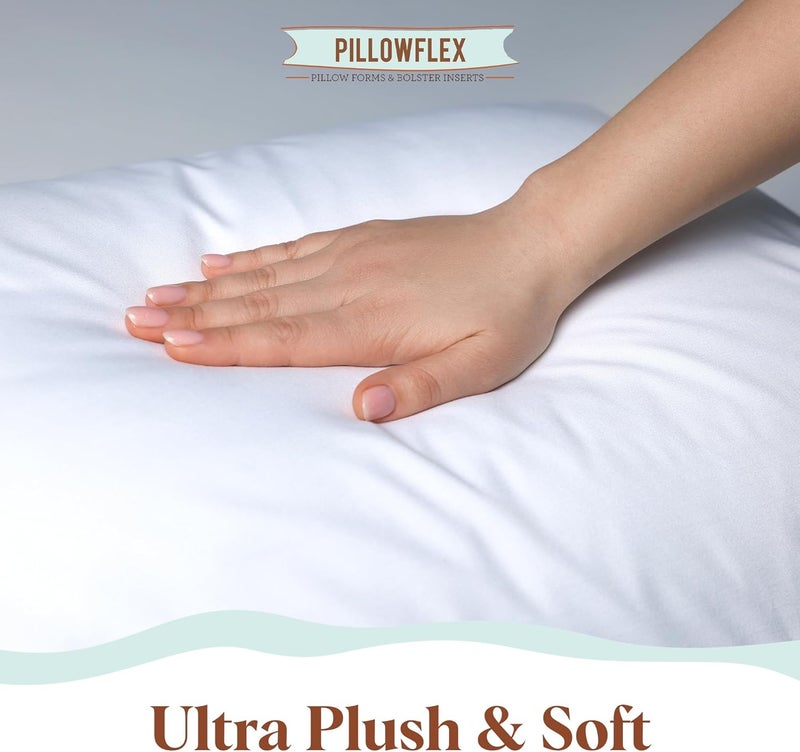PILLOWFLEX Premium Polyester Throw Pillow Insert - 20x36 - Ultra Soft Large Rectangle Throw Pillow, Couch Sham, Lumbar, Back, Sofa - Machine Washable - Decorative Accent Form - 1 Soft Pillow - Image 4