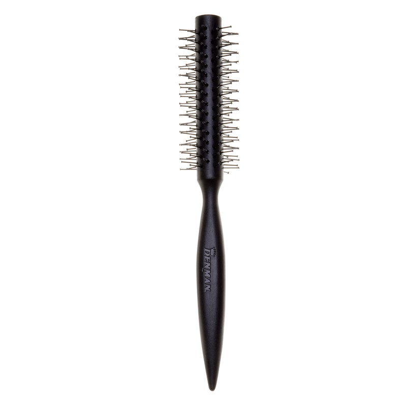 Denman Curling Vented Barrel Round Hair Brush with Nylon Bristles for Fast Drying, Volume and Creating Movement in the Hair, Black, D73 - Image 1